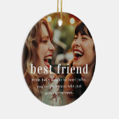 beste vriend | Sentimentele foto KeepSake Kerstmis Keramisch Ornament (Rechts)