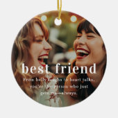 beste vriend | Sentimentele foto KeepSake Kerstmis Keramisch Ornament (Voorkant)