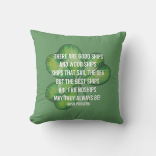 Beste vriend shamrock vriendschap Ierse zegen Kussen