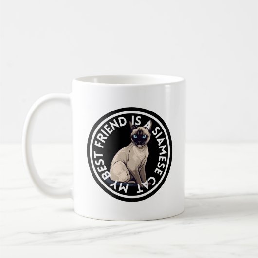 Beste vriend Siamese kat Koffiemok (Links)