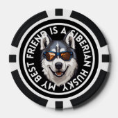 Beste vriend Siberische Husky Poker Chips (Voorkant)