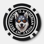 Beste vriend Siberische Husky Poker Chips (Achterkant)