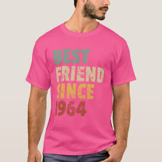 Beste vriend sinds 1964 Grappige verjaardag Slogan T-shirt