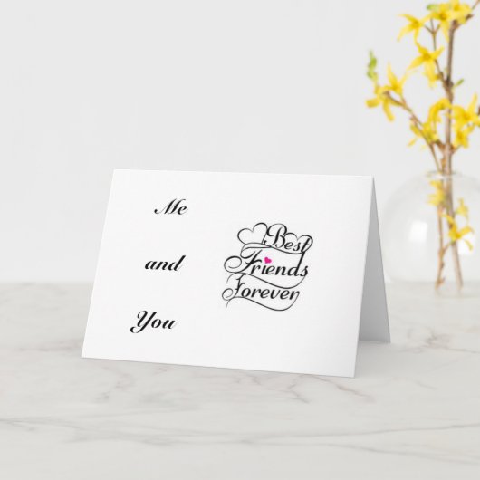 BESTE VRIEND SINDS DE DAG DAT WE HAAR BIRTHDAAG ON KAART (Gele Bloem)