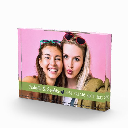 Beste vriend sinds moderne aangepaste fotosjabloon fotoblokken (Rechts)