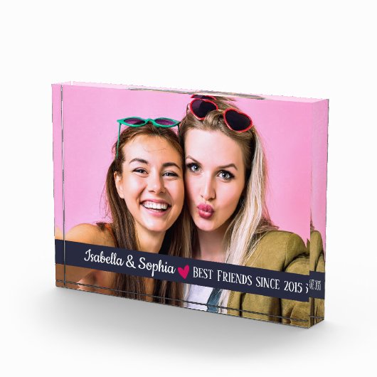 Beste vriend sinds moderne aangepaste fotosjabloon fotoblokken (Rechts)