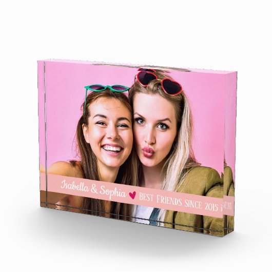 Beste vriend sinds moderne aangepaste fotosjabloon fotoblokken (Rechts)