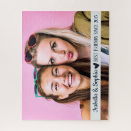Beste vriend sinds moderne aangepaste fototemplate legpuzzel