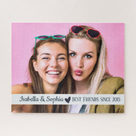 Beste vriend sinds moderne aangepaste fototemplate legpuzzel