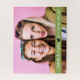 Beste vriend sinds moderne aangepaste fototemplate legpuzzel