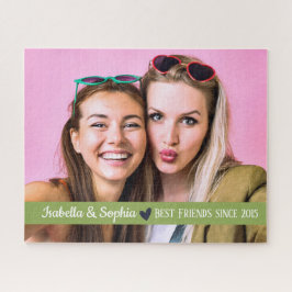 Beste vriend sinds moderne aangepaste fototemplate legpuzzel