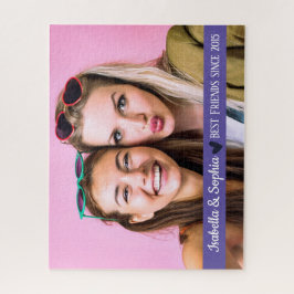 Beste vriend sinds moderne aangepaste fototemplate legpuzzel