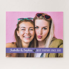 Beste vriend sinds moderne aangepaste fototemplate legpuzzel