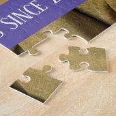Beste vriend sinds moderne aangepaste fototemplate legpuzzel (Zijkant)
