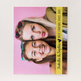 Beste vriend sinds moderne aangepaste fototemplate legpuzzel