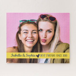 Beste vriend sinds moderne aangepaste fototemplate legpuzzel
