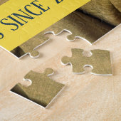 Beste vriend sinds moderne aangepaste fototemplate legpuzzel (Zijkant)