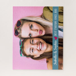 Beste vriend sinds moderne aangepaste fototemplate legpuzzel
