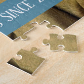 Beste vriend sinds moderne aangepaste fototemplate legpuzzel (Zijkant)