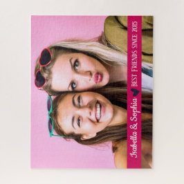 Beste vriend sinds moderne aangepaste fototemplate legpuzzel