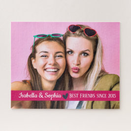 Beste vriend sinds moderne aangepaste fototemplate legpuzzel