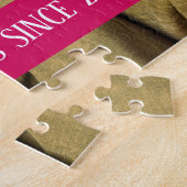 Beste vriend sinds moderne aangepaste fototemplate legpuzzel (Zijkant)