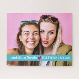 Beste vriend sinds moderne aangepaste fototemplate legpuzzel