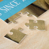 Beste vriend sinds moderne aangepaste fototemplate legpuzzel (Zijkant)
