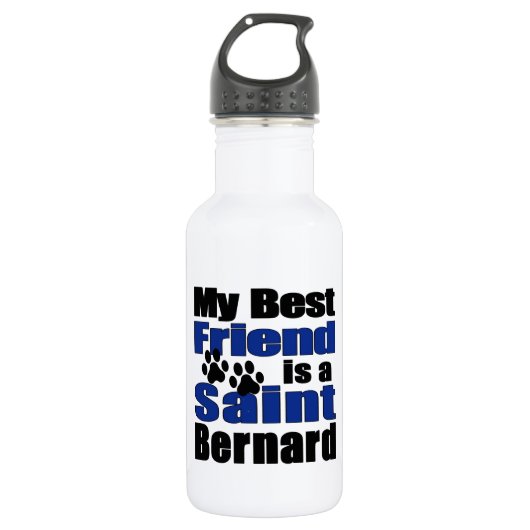 Beste Vriend Sint Bernard Waterfles (Voorkant)