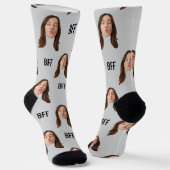 Beste Vriend Sokken BFF Gift Sokken Custom Face So (Gebogen)