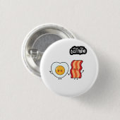 Beste vriend spek en eieren ronde button 3,2 cm (Voorkant /achterkant)