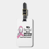 Beste vriend Sterke Survivor Borstkanker Bagagelabel (Voorkant verticaal)