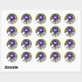 BESTE VRIEND STICKERS Paarse Iris Bloemen Cadeaus (Vel)