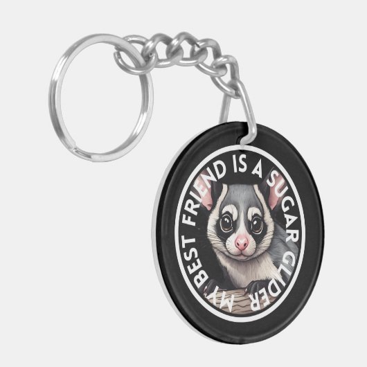 Beste vriend Sugar Glider Sleutelhanger (Voorkant Links)