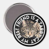Beste vriend Tabby Cat Magneet (Voorkant / Achterkant)