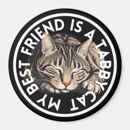 Beste vriend Tabby Cat Magneet (Voorkant)