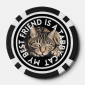Beste vriend Tabby Cat Poker Chips (Achterkant)
