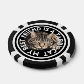 Beste vriend Tabby Cat Poker Chips (Enkel)