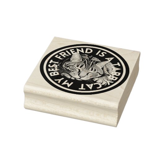 Beste vriend Tabby Cat Rubberstempel (Stempel)