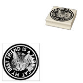 Beste vriend Tabby Cat Rubberstempel (Gestempeld)