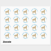 Beste vriend therapie hond ronde sticker (Vel)