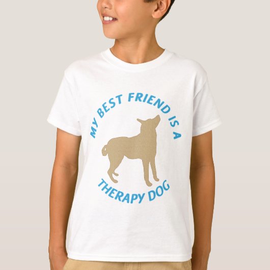 Beste vriend therapie hond t-shirt (Voorkant)