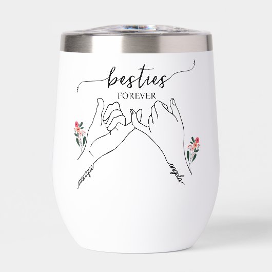 Beste vriend Tumbler - Gepersonaliseerd Besties vo (Voorkant)