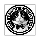 Beste vriend Tuxedo Cat Rubberstempel (Afrduk)