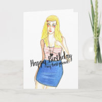Beste vriend van Blonde Girl Happy Birthday