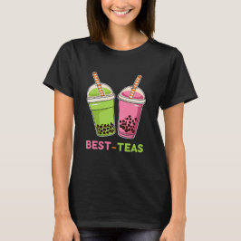 Beste vriend van de beste teas kawaii boba-borrelt t-shirt
