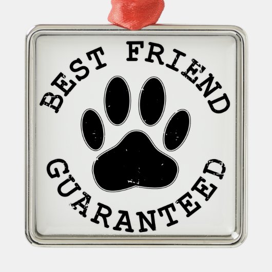 Beste vriend van de Beste van de Dog van het Hoogt Metalen Ornament (Voorkant)