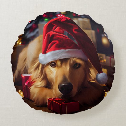 Beste vriend van de kerstman rond kussen (Voorkant)