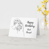 Beste vriend van de verjaardag die één slechte Hum Kaart (Gele Bloem)