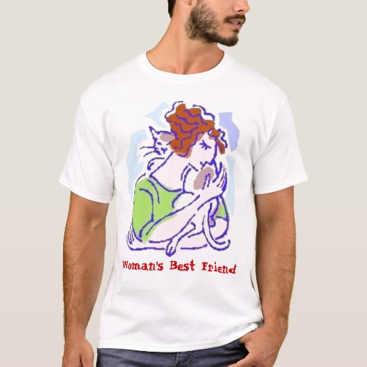 Beste vriend van de vrouw t-shirt (Voorkant)